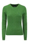 Polo Ralph Lauren Cable Knit Pullover With Contrasting Embroidered Logo