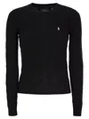 Polo Ralph Lauren Slim Fit Cable Knit In Black