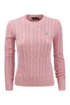 Polo Ralph Lauren Slim-fit Cable Knit In Pink