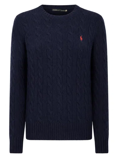 Polo Ralph Lauren Slim Fit Cable Knit Sweater With Ribbed Cuffs In Multi