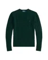 Polo Ralph Lauren Julianna Green Sweater With Round Neck And Pony Embroidery On The Front In Wool And Cashmere Woman In Black