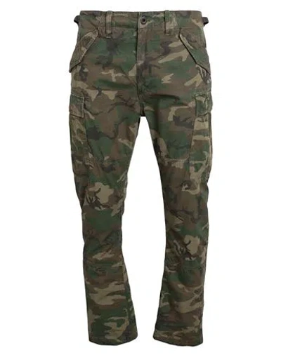 Polo Ralph Lauren Slim Fit Camo Canvas Cargo Pant Man Pants Military Green Size 31w-32l Cotton