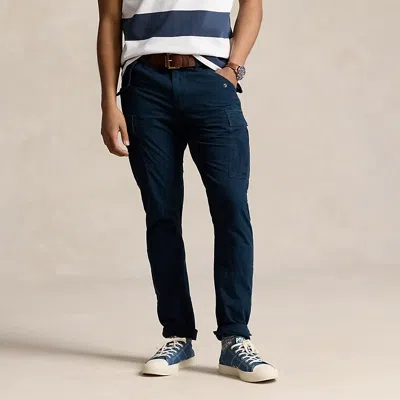 Polo Ralph Lauren Slim Fit Canvas Cargo Pant In Aviator Navy