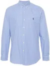 Polo Ralph Lauren Slim Fit Checked Stretch Poplin Shirt In Blue