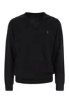 Polo Ralph Lauren Wool Pullover With Pony Embroidery In Black