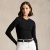 Polo Ralph Lauren Cotton Long-sleeve Tee In Polo Black