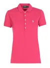 Polo Ralph Lauren Slim Fit Cotton Pique Polo Shirt Clothing In Pink