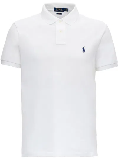 Polo Ralph Lauren Slim Fit Cotton Piqué Polo - Size L In White