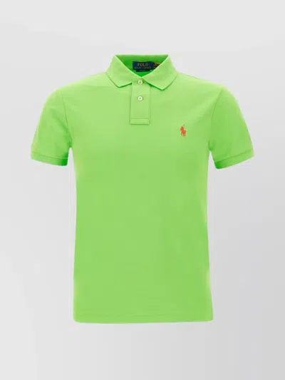 Polo Ralph Lauren Slim Fit Cotton Piquet Polo Shirt In Green