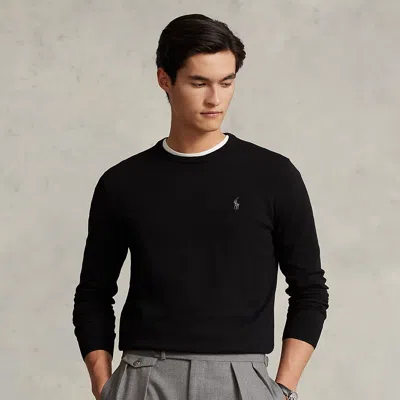 Polo Ralph Lauren Slim Fit Cotton Sweater In Black