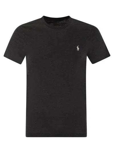 Polo Ralph Lauren Slim Fit Cotton T Shirt In Black