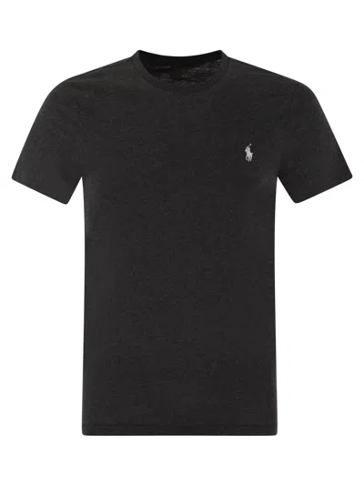Polo Ralph Lauren Slim-fit Cotton T-shirt In Anthracite