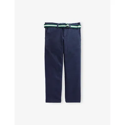 Polo Ralph Lauren Kids' Slim-fit Cotton Twill Trousers 3-7 In Blue