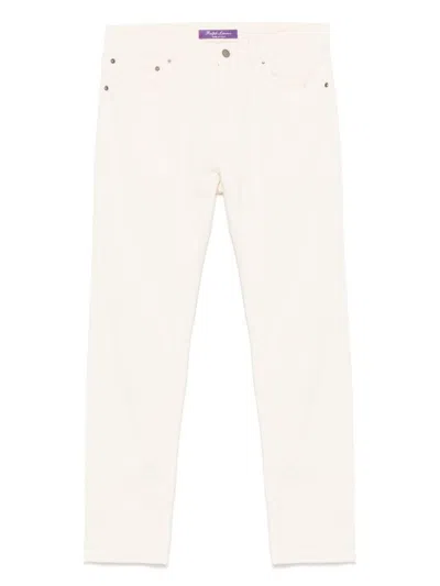 Polo Ralph Lauren Slim Fit Cream Jeans With Classic Five-pocket Design