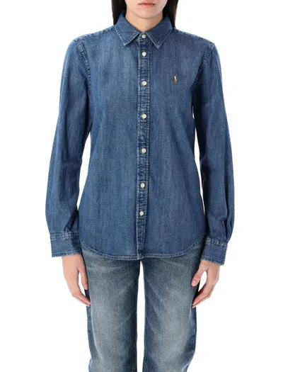 Polo Ralph Lauren Slim Fit Denim Shirt In Blue
