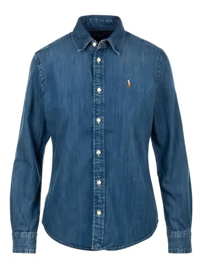 Polo Ralph Lauren Slim Fit Denim Shirt In Multi