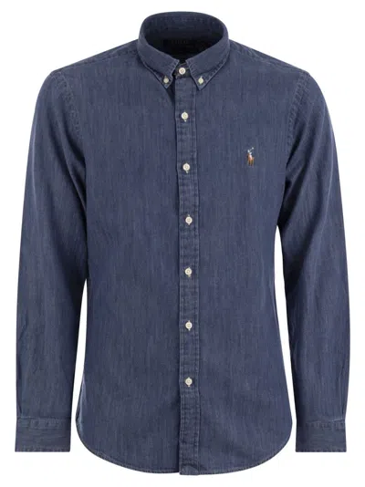 POLO RALPH LAUREN SLIM FIT DENIM SPORT SHIRT