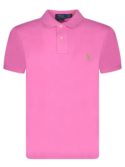 Polo Ralph Lauren Slim Fit Fuchsia Pique Polo Shirt In Pink