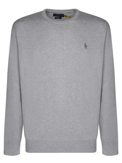 Polo Ralph Lauren Slim Fit Grey Cotton Sweater