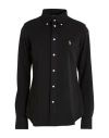 Polo Ralph Lauren Slim Fit Knit Cotton Oxford Shirt In Black