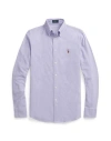 POLO RALPH LAUREN POLO RALPH LAUREN SLIM FIT KNIT COTTON OXFORD SHIRT WOMAN SHIRT LILAC SIZE L COTTON