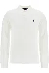 Polo Ralph Lauren Slim Fit Long Sleeve Polo Shirt In White