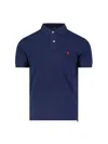 Polo Ralph Lauren Blue Polo Shirt With Pony Detail On The Front In Cotton Woman
