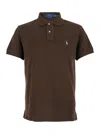 Polo Ralph Lauren Slim Fit Mesh Polo Shirt In Brown