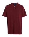 Polo Ralph Lauren Slim Fit Mesh Polo Shirt Man Polo Shirt Burgundy Size L Cotton In Red