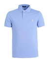 Polo Ralph Lauren Slim Fit Mesh Polo Shirt Man Polo Shirt Light Blue Size L Cotton