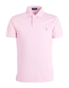 Polo Ralph Lauren Slim Fit Mesh Polo Shirt Man Polo Shirt Light Pink Size L Cotton