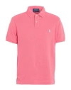 Polo Ralph Lauren Slim Fit Mesh Polo Shirt Man Polo Shirt Magenta Size L Cotton