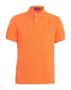 Polo Ralph Lauren Slim Fit Mesh Polo Shirt Man Polo Shirt Orange Size L Cotton