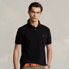 Polo Ralph Lauren Slim Fit Mesh Polo Shirt In Black