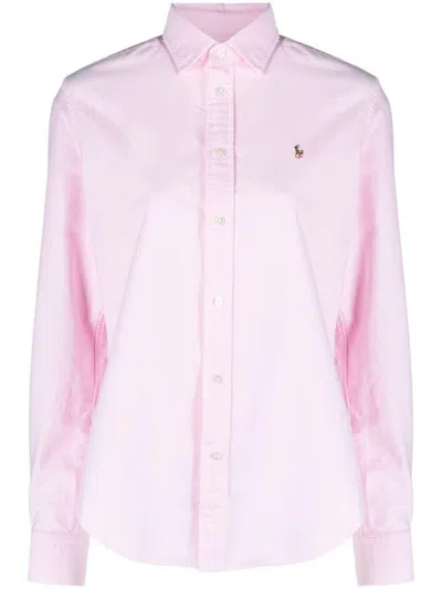 Polo Ralph Lauren Slim Fit Oxford Shirt Clothing In Pink