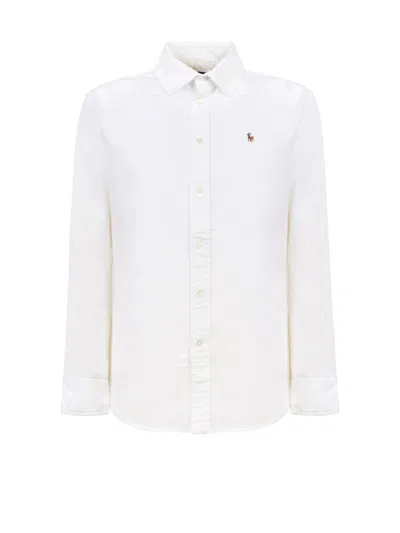 Polo Ralph Lauren Slim Fit Oxford Shirt In White