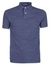 Polo Ralph Lauren Classics Mens Medium Blue Custom Fit Polo In Blue