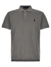 Polo Ralph Lauren Custom Slim Fit Mesh Polo In Grey