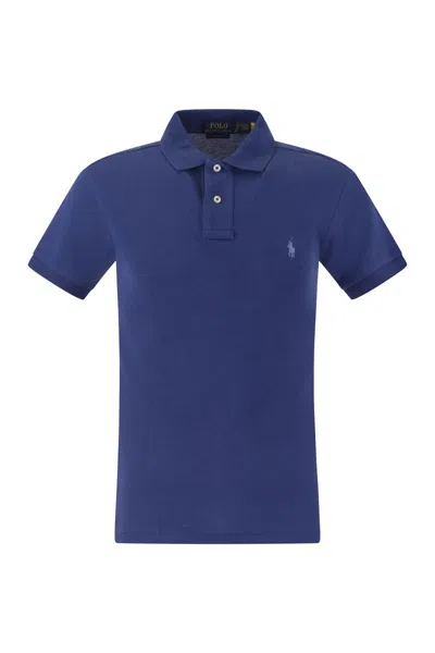 Polo Ralph Lauren Polo Slim En Coton Piqué In Blue