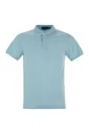 Polo Ralph Lauren Slim-fit Pique Polo Shirt In Blue