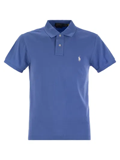 Polo Ralph Lauren Man Polo Shirt Slate Blue Size Xxl Cotton