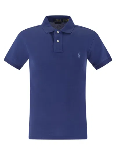 Polo Ralph Lauren Slim-fit Pique Polo Shirt In Royal Blue