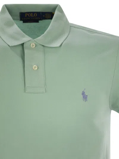 Polo Ralph Lauren Slim-fit Pique Polo Shirt In Water Green