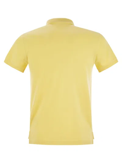 Polo Ralph Lauren Slim-fit Pique Polo Shirt In Yellow