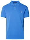 Polo Ralph Lauren Logo Embroidered Short-sleeved Polo Shirt In Blue