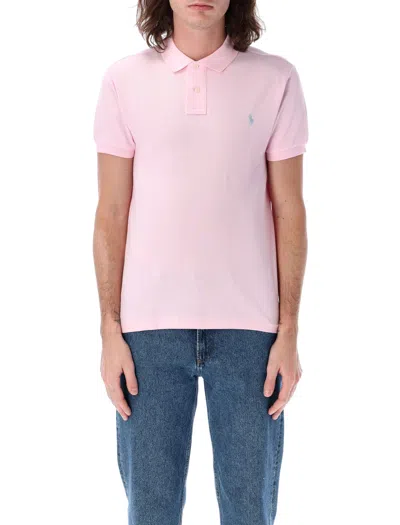 Polo Ralph Lauren Slim-fit Pique Polo Shirt In Pink