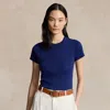 Polo Ralph Lauren Ribbed Cotton Tee In Fall Royal
