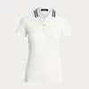 Polo Ralph Lauren Slim Fit Ribbed Polo Shirt In Ceramic White Multi