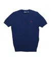 Polo Ralph Lauren Cable-knit Short-sleeve Jumper In Harrison Blue