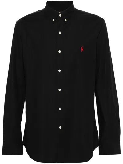 Polo Ralph Lauren Custom Fit Shirt Clothing In Black